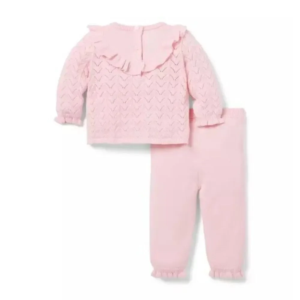 Janie and Jack Baby Ruffle Collared Sweater Set size 6–12 months